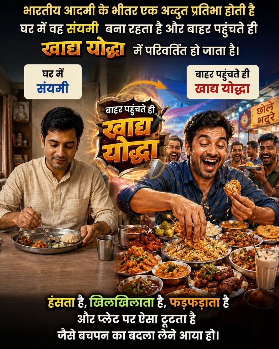 घर का खाना और न्यौता का जीमणा…!! घर का खाना और न्यौता का जीमणा…!!