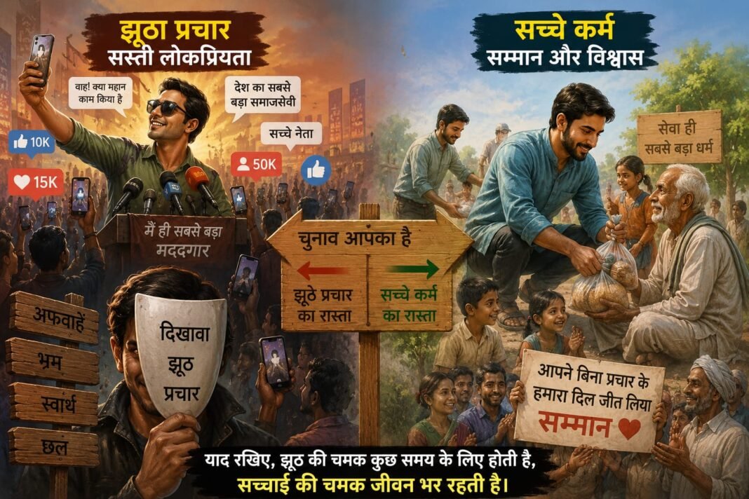 झूठा प्रचार कर लोकप्रियता हासिल करना…, झूठा प्रचार कर लोकप्रियता हासिल करना…,